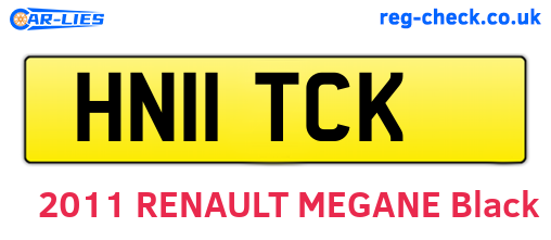 HN11TCK are the vehicle registration plates.
