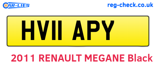 HV11APY are the vehicle registration plates.