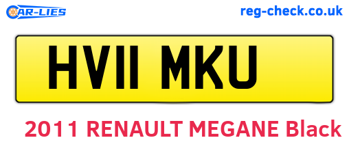 HV11MKU are the vehicle registration plates.