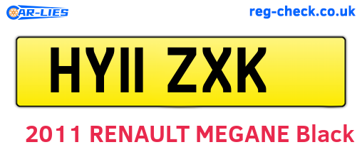 HY11ZXK are the vehicle registration plates.