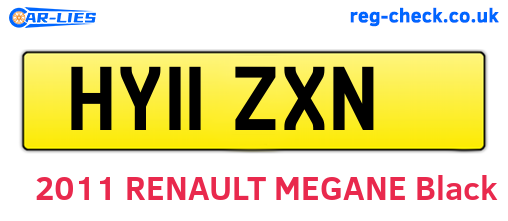 HY11ZXN are the vehicle registration plates.
