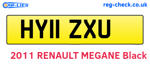 HY11ZXU are the vehicle registration plates.
