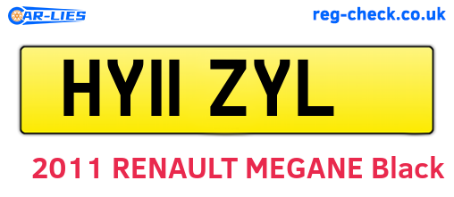 HY11ZYL are the vehicle registration plates.