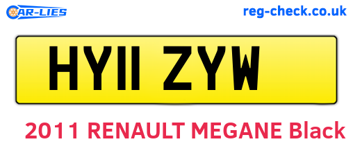 HY11ZYW are the vehicle registration plates.