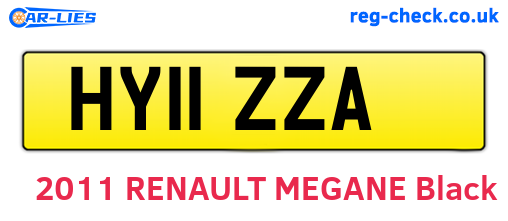 HY11ZZA are the vehicle registration plates.
