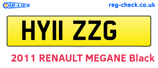 HY11ZZG are the vehicle registration plates.