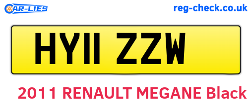 HY11ZZW are the vehicle registration plates.