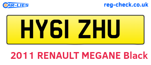 HY61ZHU are the vehicle registration plates.