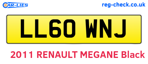 LL60WNJ are the vehicle registration plates.