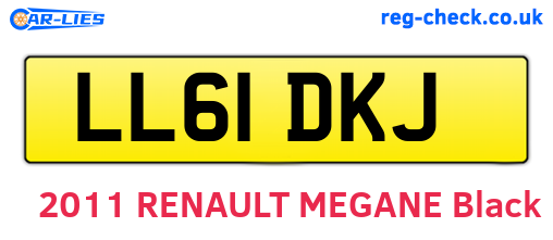LL61DKJ are the vehicle registration plates.