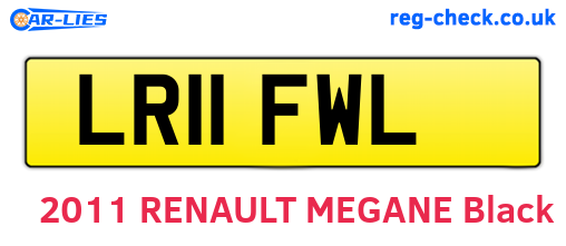 LR11FWL are the vehicle registration plates.
