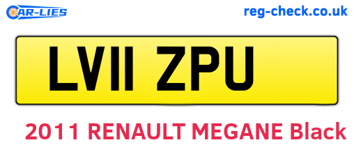 LV11ZPU are the vehicle registration plates.
