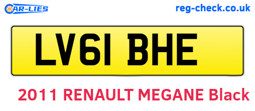 LV61BHE are the vehicle registration plates.