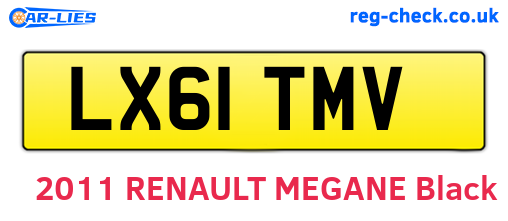 LX61TMV are the vehicle registration plates.