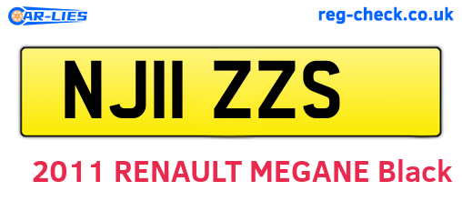 NJ11ZZS are the vehicle registration plates.