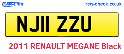 NJ11ZZU are the vehicle registration plates.