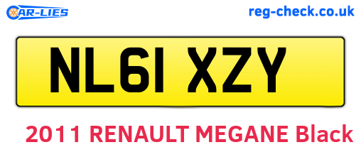 NL61XZY are the vehicle registration plates.