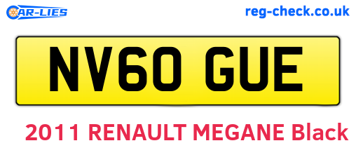NV60GUE are the vehicle registration plates.