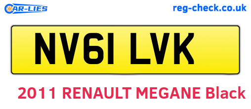 NV61LVK are the vehicle registration plates.