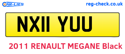 NX11YUU are the vehicle registration plates.