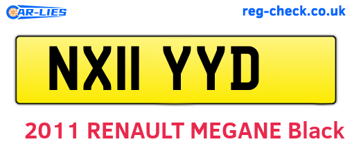 NX11YYD are the vehicle registration plates.