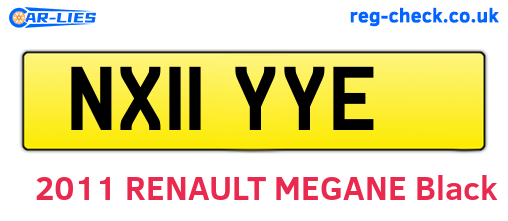 NX11YYE are the vehicle registration plates.