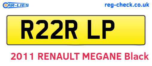 R22RLP are the vehicle registration plates.