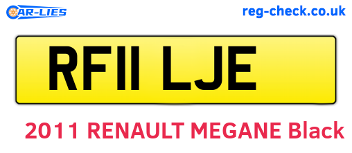 RF11LJE are the vehicle registration plates.