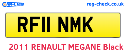 RF11NMK are the vehicle registration plates.