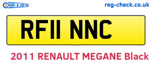 RF11NNC are the vehicle registration plates.