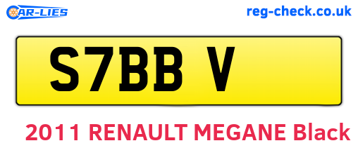 S7BBV are the vehicle registration plates.