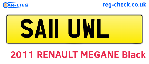 SA11UWL are the vehicle registration plates.