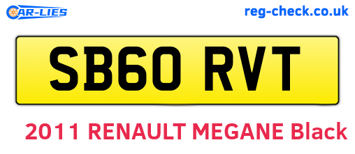 SB60RVT are the vehicle registration plates.