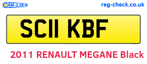 SC11KBF are the vehicle registration plates.