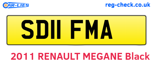 SD11FMA are the vehicle registration plates.
