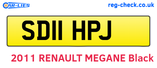 SD11HPJ are the vehicle registration plates.