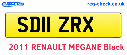 SD11ZRX are the vehicle registration plates.