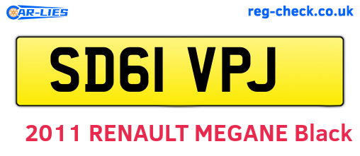 SD61VPJ are the vehicle registration plates.