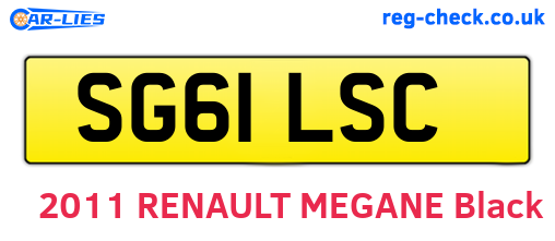 SG61LSC are the vehicle registration plates.