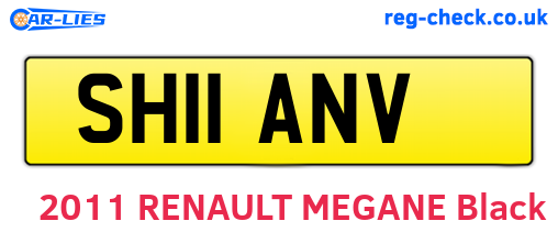 SH11ANV are the vehicle registration plates.