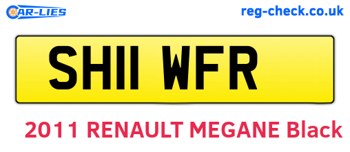 SH11WFR are the vehicle registration plates.