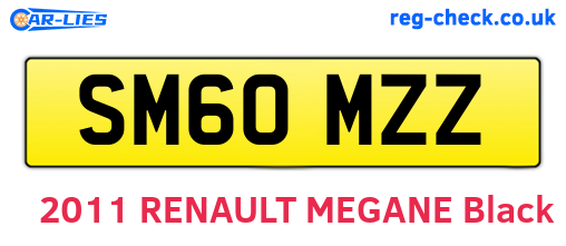 SM60MZZ are the vehicle registration plates.