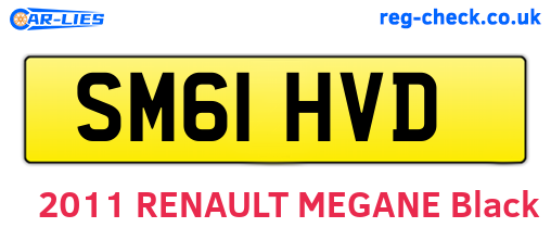 SM61HVD are the vehicle registration plates.