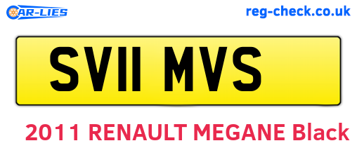 SV11MVS are the vehicle registration plates.