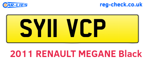 SY11VCP are the vehicle registration plates.
