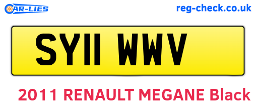 SY11WWV are the vehicle registration plates.