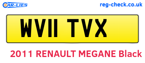 WV11TVX are the vehicle registration plates.