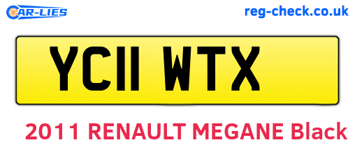 YC11WTX are the vehicle registration plates.