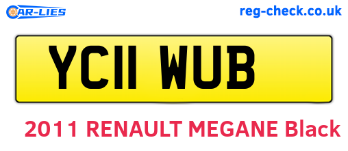 YC11WUB are the vehicle registration plates.