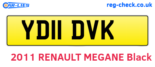 YD11DVK are the vehicle registration plates.